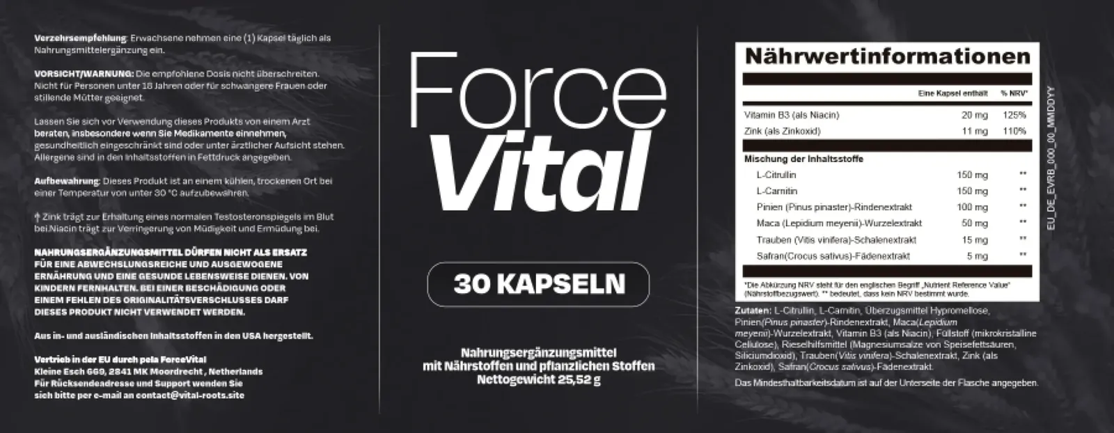 ForceVital Etikett
